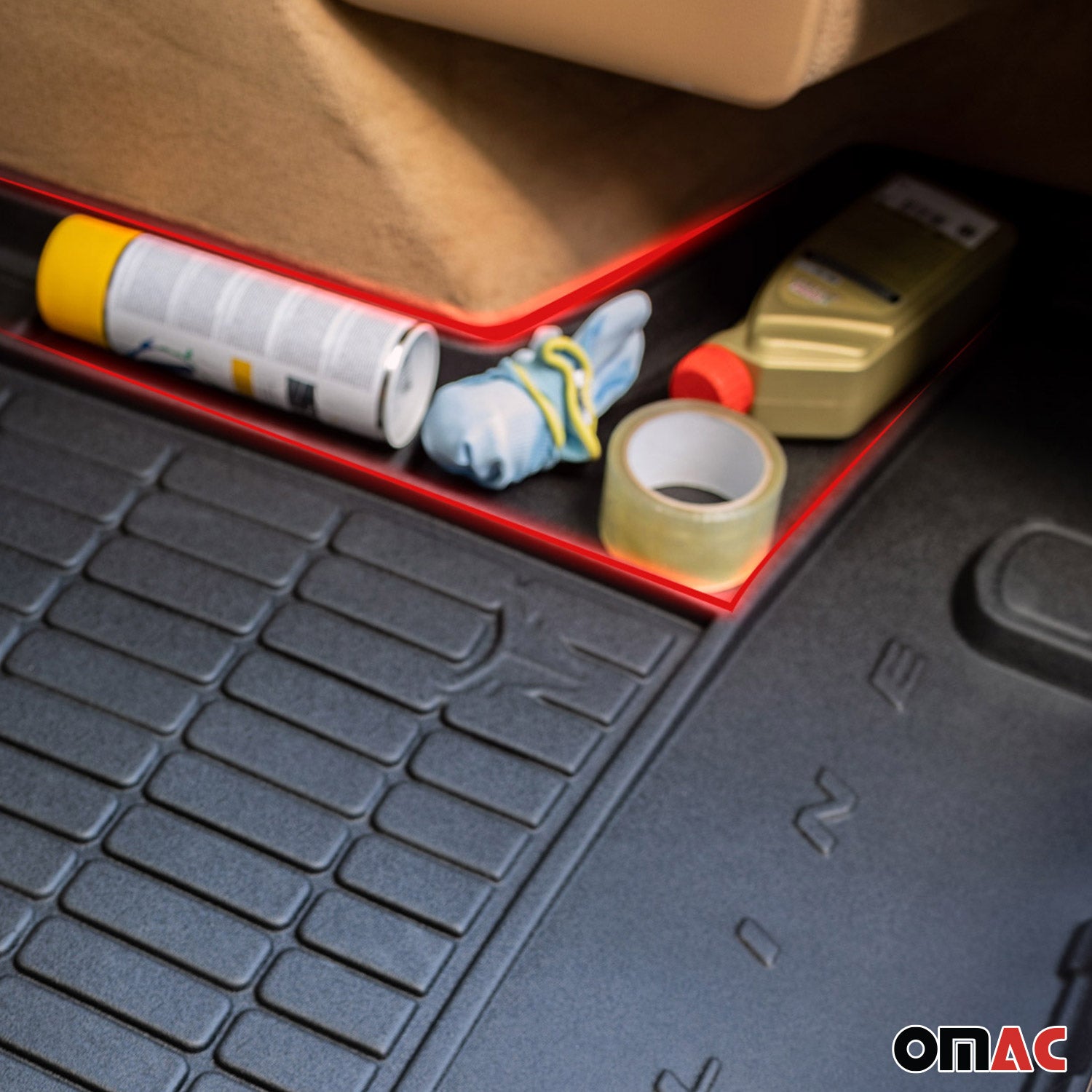 OMAC Gummi Kofferraumwanne für Seat Arona 2017-2026 TPE Laderaumwanne Schwarz