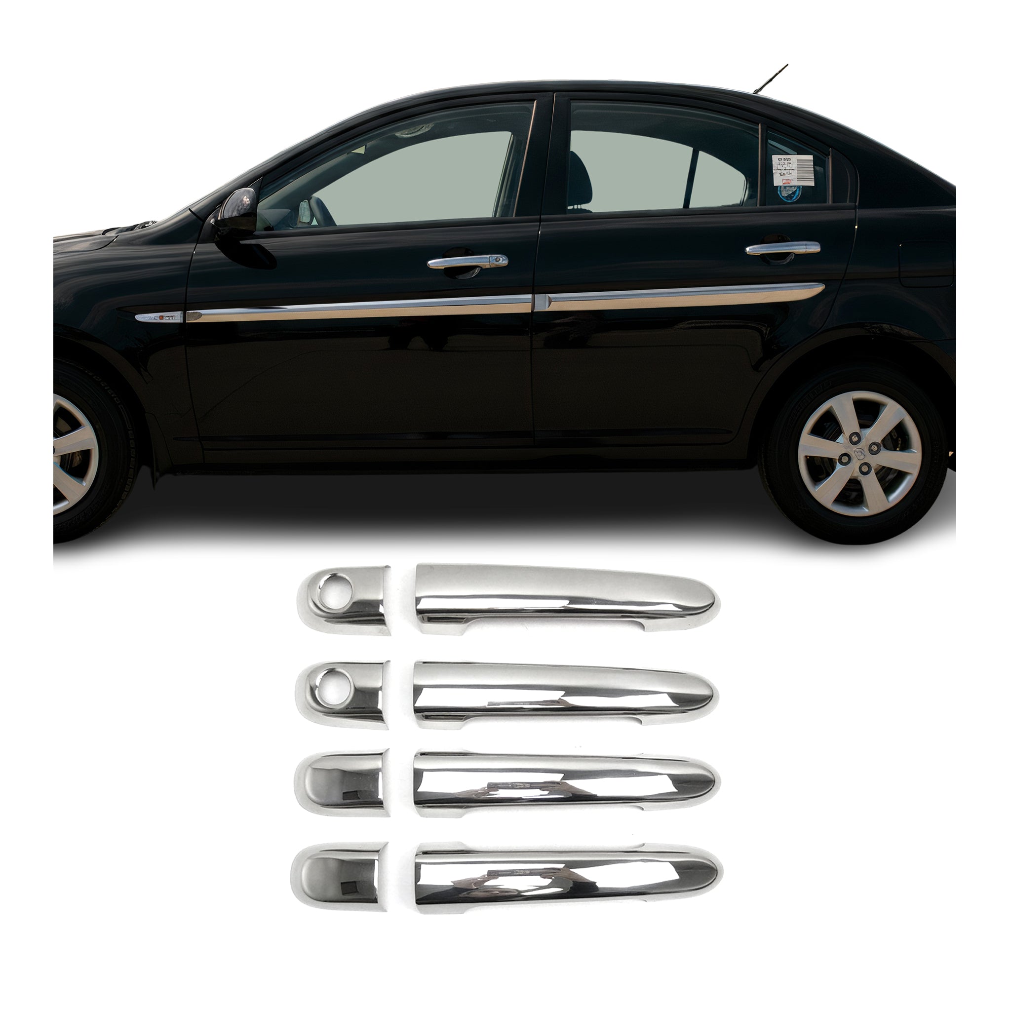 Chrom Türgriff Blende für Hyundai Accent Limo 2005-11 4Tür Edelstahl 4tlg