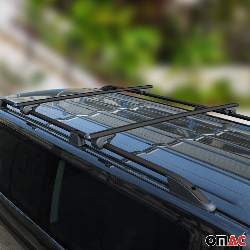 Dachträger + Dachreling SET für Citroen Berlingo L1 2008-2018 Alu Schwarz 4x