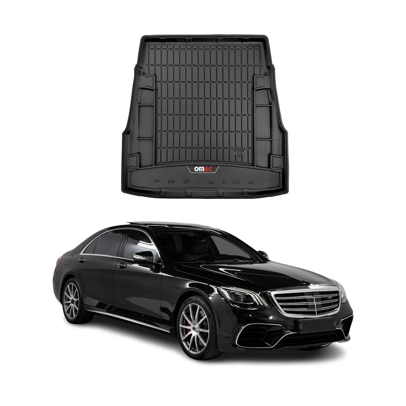 OMAC Gummi Kofferraumwanne für Mercedes S Klasse W222 2013-2020 TPE Schwarz