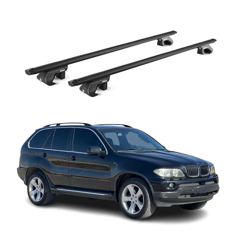 Dachträger Grundtäger für BMW X5 E53 E70 1999-2013 5 tür 90kg Alu Schwarz 2x ABE
