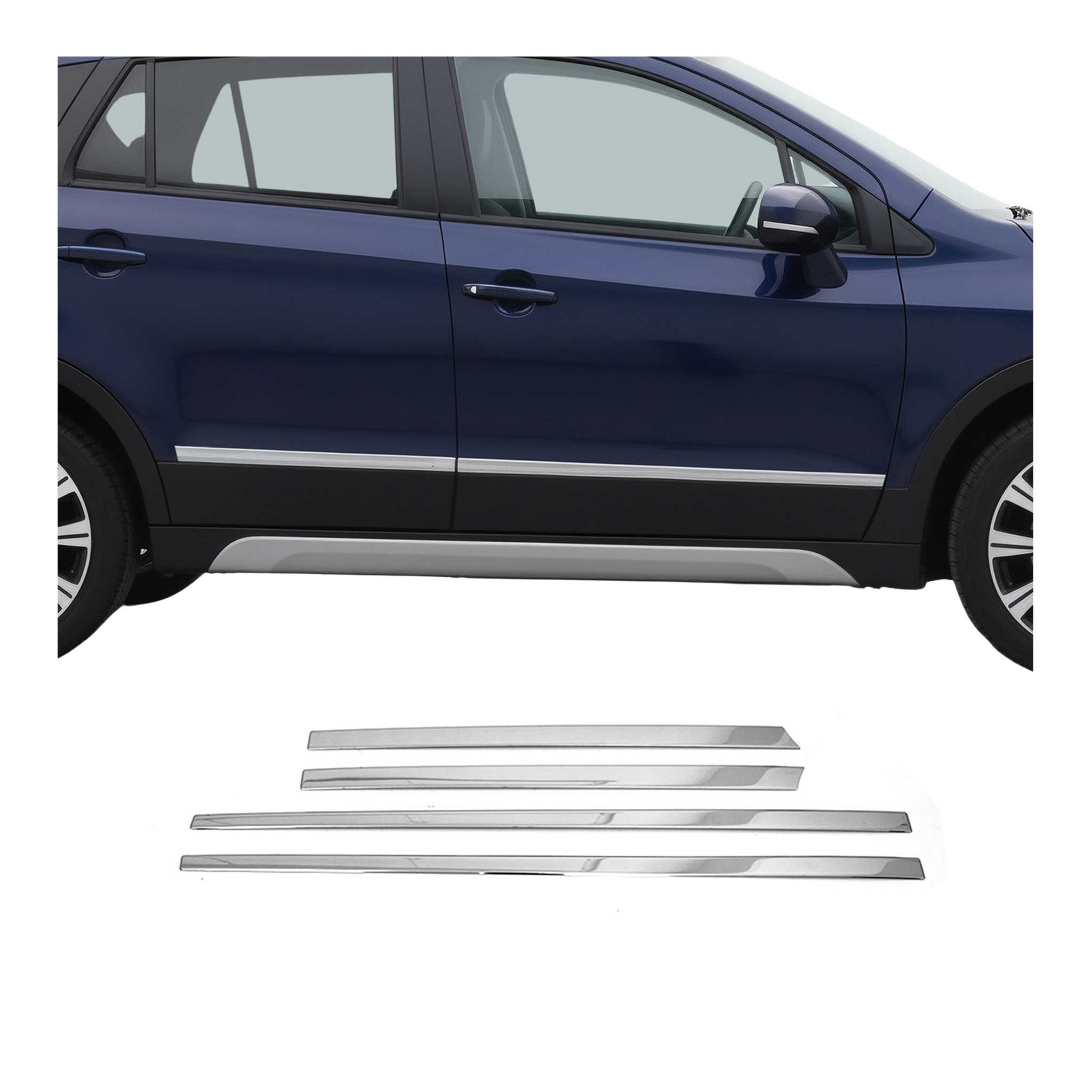 Seitentürleiste Türschutzleiste für Suzuki SX4 S-Cross 2013-2017 Edelstahl 4x