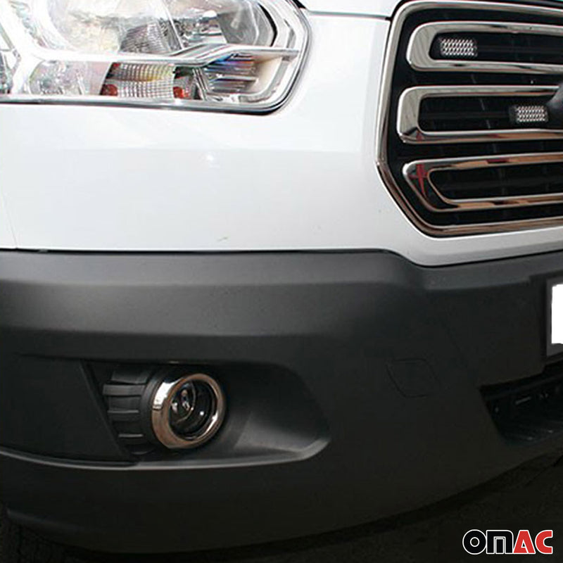 Nebelscheinwerfer Rahmen Umrandung für Fiat Ducato 2014-2025 Edelstahl Silber 2x