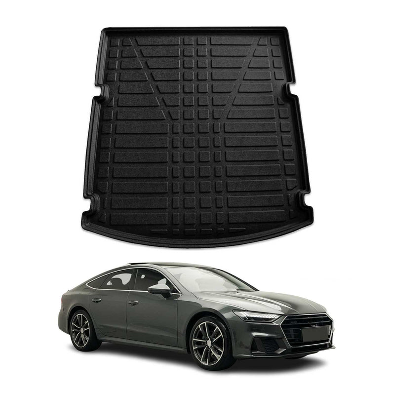 Kofferraumwanne Laderaumwanne für Audi A7 C8 Sportback 2018-2025 TPE Schwarz