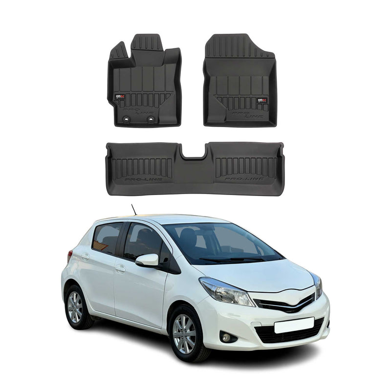 OMAC Gummi Fußmatten für Toyota Yaris 2011-2019 Premium TPE Automatten 3tlg