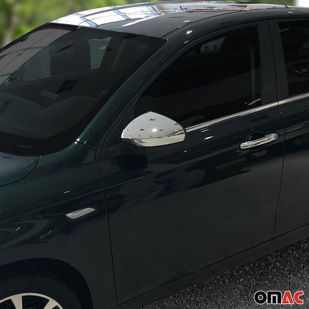 Spiegelkappen Spiegelabdeckung für Fiat Tipo 2015-2026 Chrom ABS Silber 2x