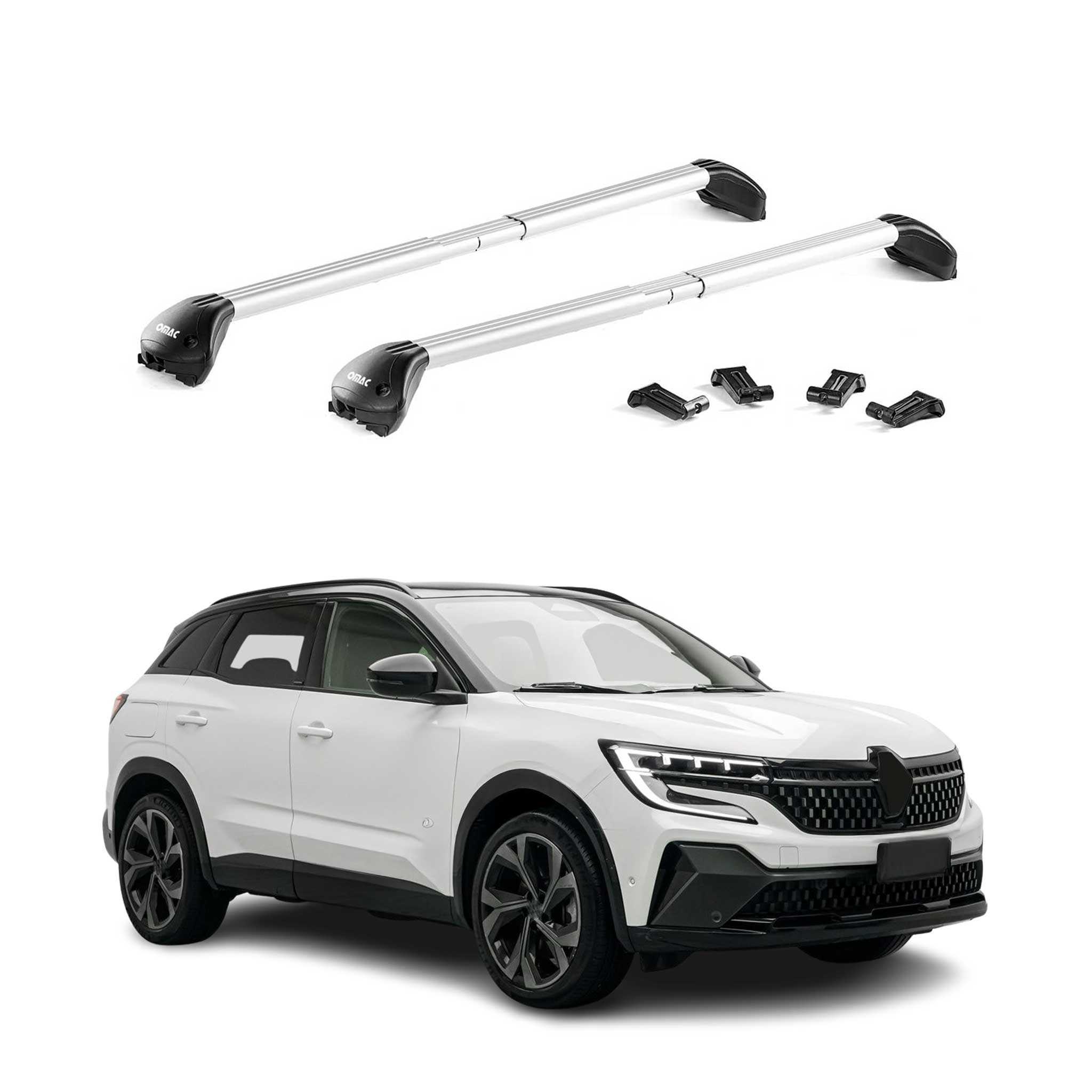Dachträger Grundtäger für Renault Austral 2022-2026 100kg Alu Silber 2x ABE