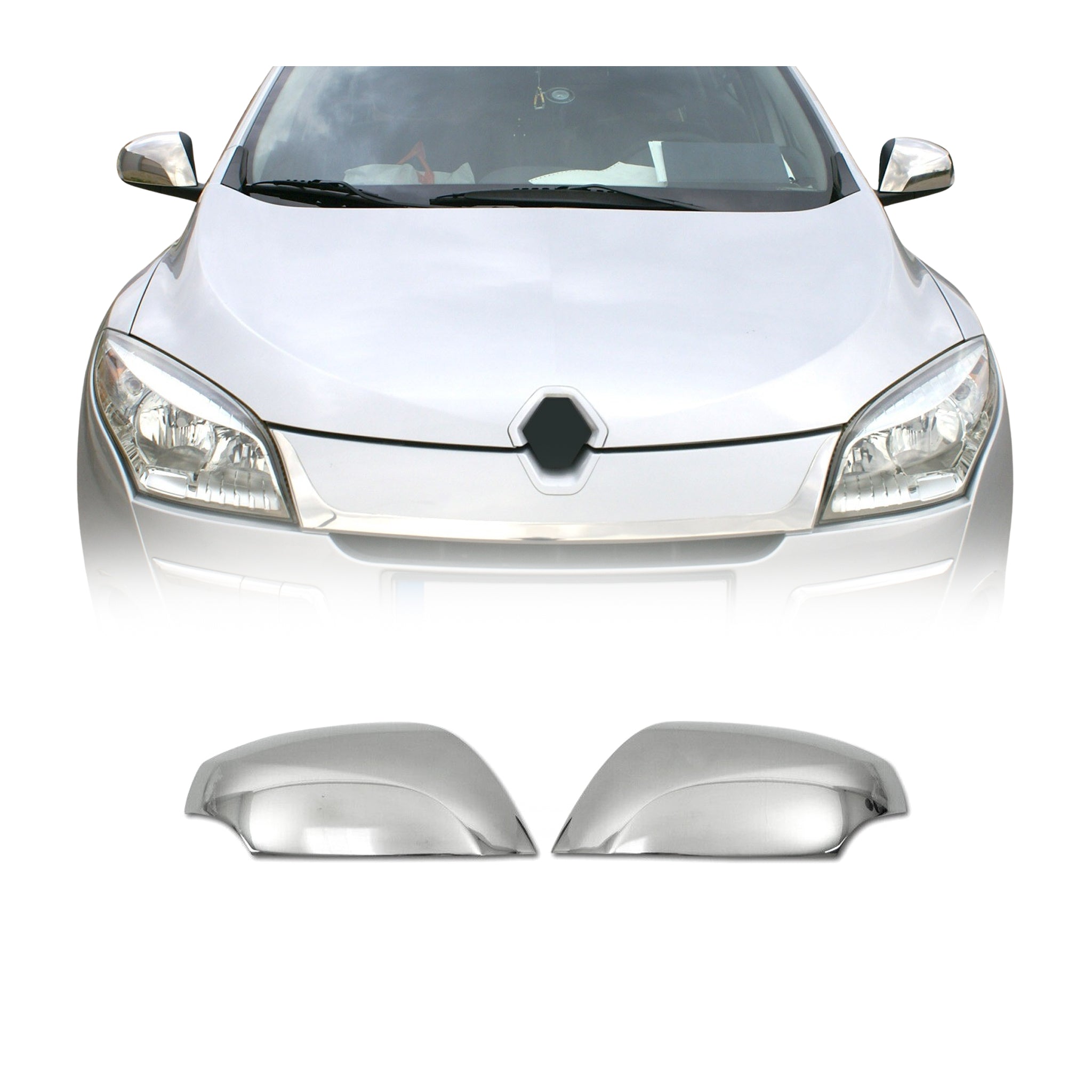 Spiegelkappen Spiegelabdeckung für Renault Laguna III / Latitude 2008-2015 Chrom