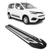Trittbretter Seitenschweller für Toyota Proace City 2019-26 Kombi L1 Alu Schwarz