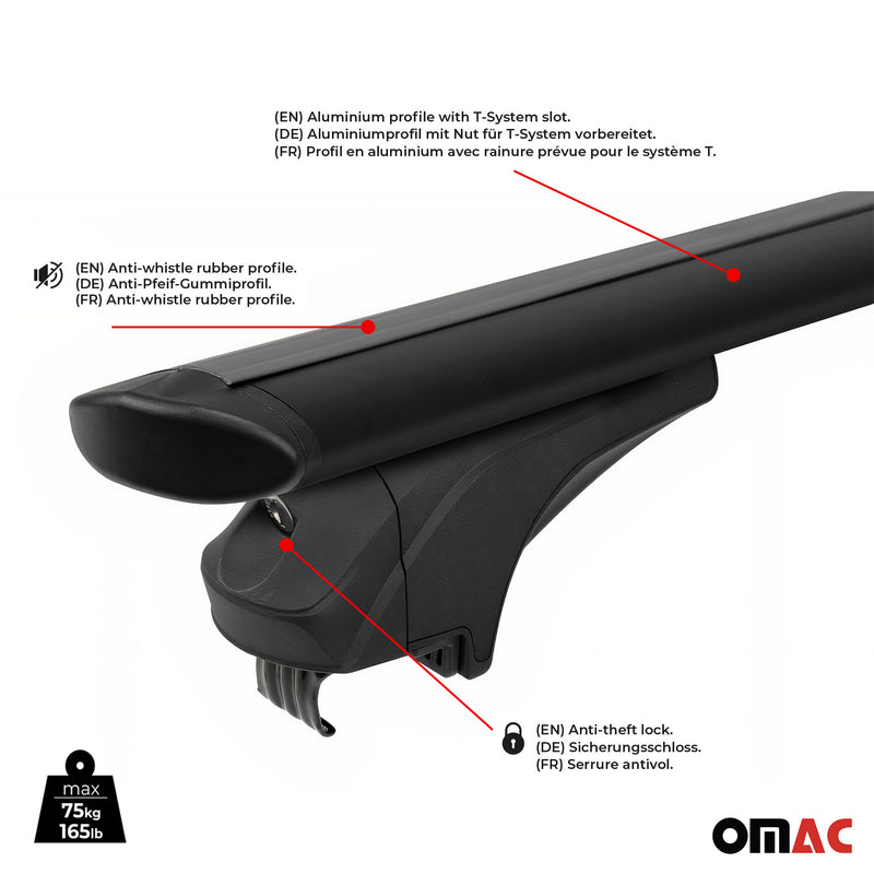 Menabo Dachträger für VW Golf VIII Variant / Estate / Alltrak 2020-2025 Schwarz
