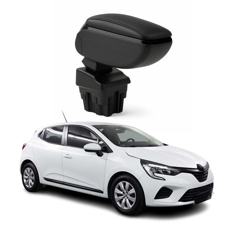 Armlehne Mittelarmlehne für Renault Clio 2019-2025 PU-Leder ABS Schwarz