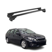 Dachträger Grundträger für Peugeot 308 II Kombi 2013-2021 TÜV Alu Schwarz 2tlg