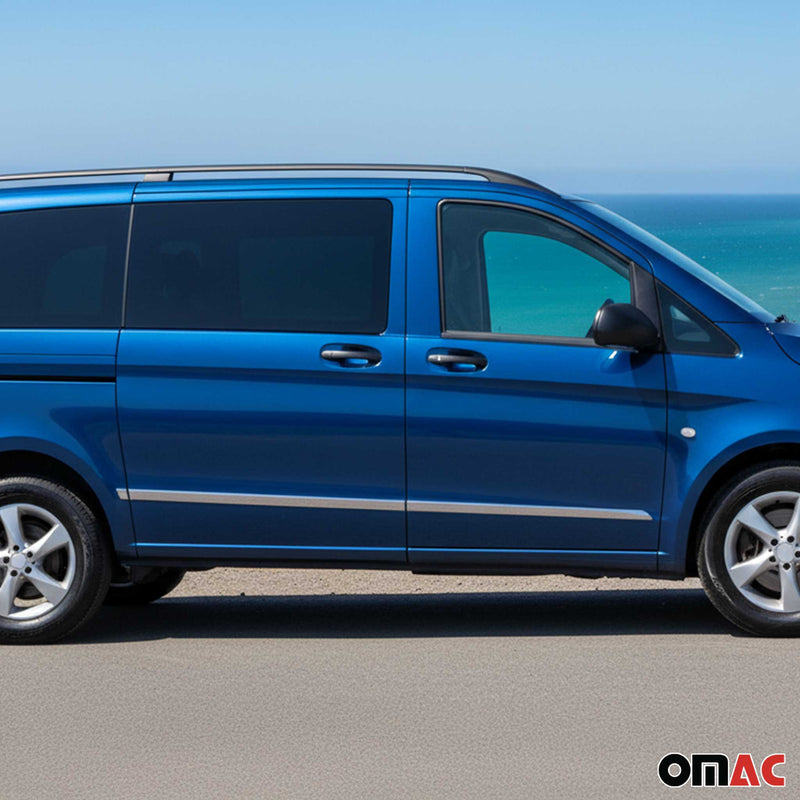 Seitentürleiste Türschutzleiste für Mercedes Vito W447 L1/L2 Edelstahl 1x