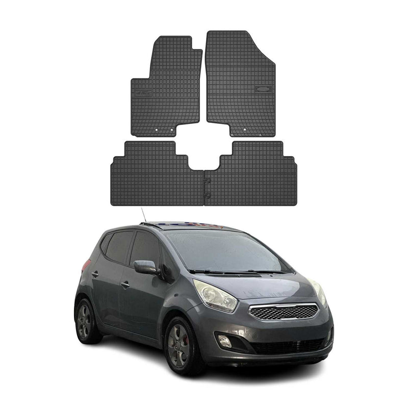 OMAC Gummi Fußmatten für Kia Venga 2010-2025 Automatten Gummi TPE Schwarz 4tlg