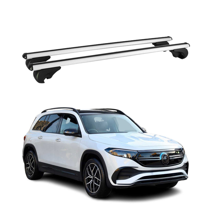 Dachträger Grundtäger für Mercedes EQB X243 2021-2025 75kg Alu Silber 2 tlg