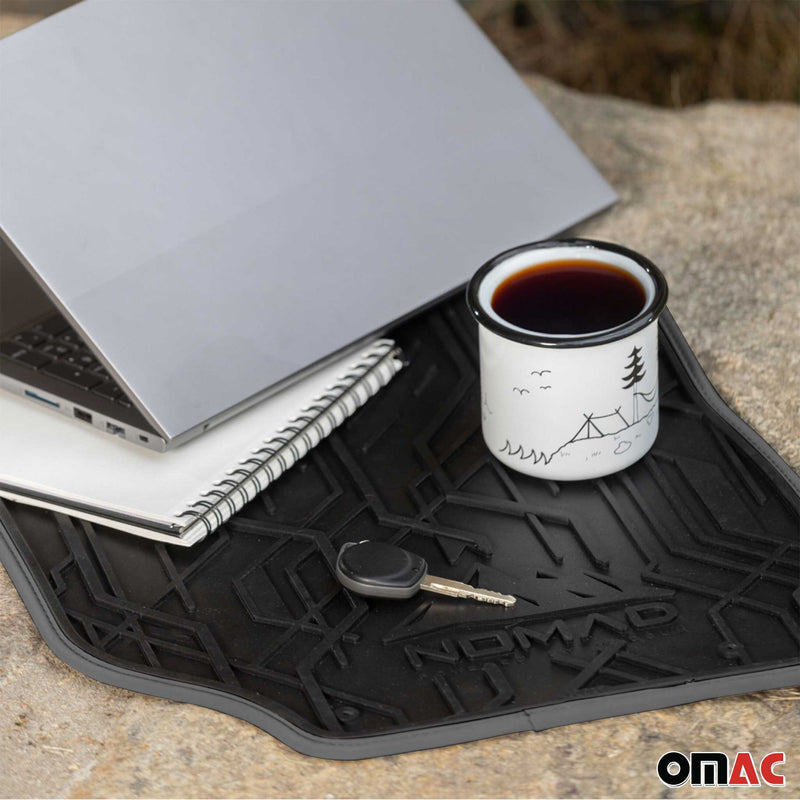 Fußmatten Gummimatten für Seat Alhambra / VW Sharan 1995-2010 Schwarz Grau 2 tlg