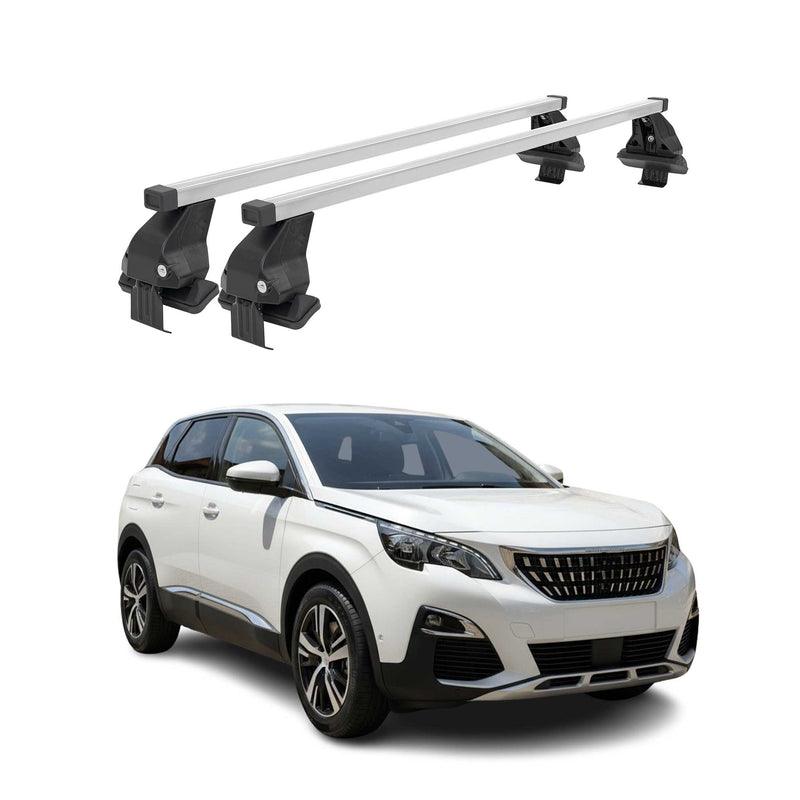 Menabo Dachträger Grundtäger für Peugeot 3008 2016-2020 Pre-FL 50kg Stahl Silber