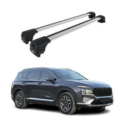 Dachträger Grundtäger für Hyundai Santa Fe 2019-2023 75kg Aluminium Silber 2 tlg