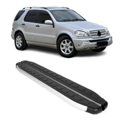 Seitenbretter Trittbretter für Mercedes M Klasse W163 1998-2005 Alu Schwarz
