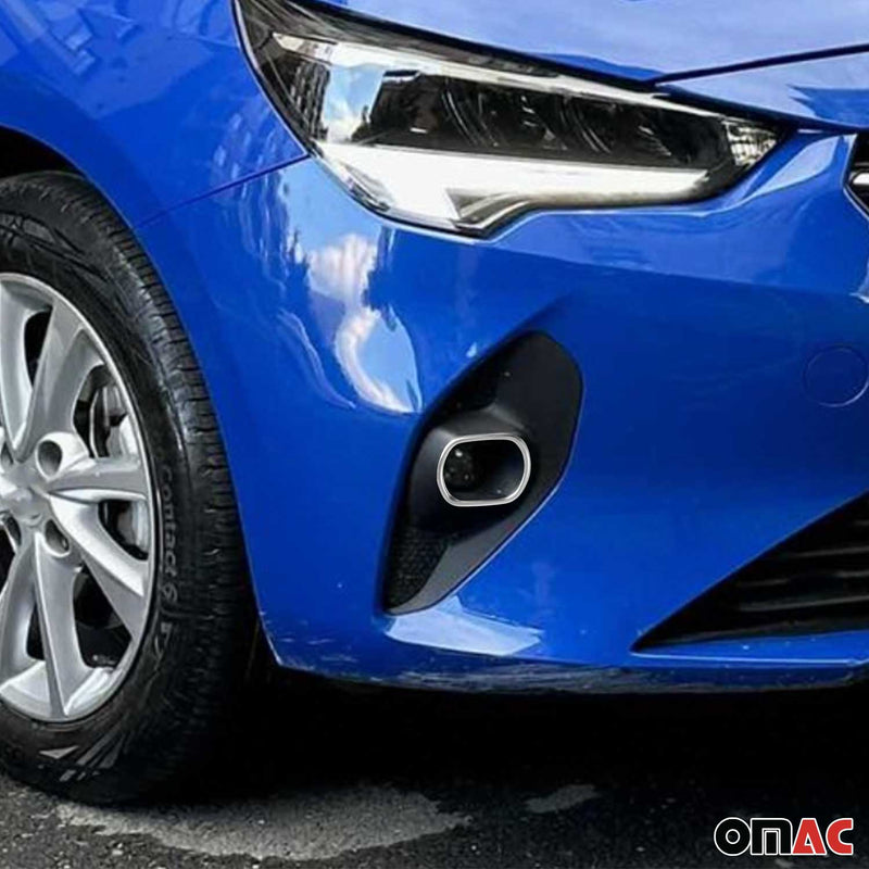 Nebelscheinwerfer Rahmen Umrandung für Opel Corsa F 2020-2025 Edelstahl 2x