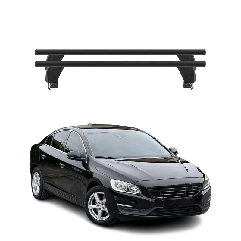 Menabo Dachträger Grundtäger für Volvo S60 2010-2018 50kg Alu Schwarz 2 tlg