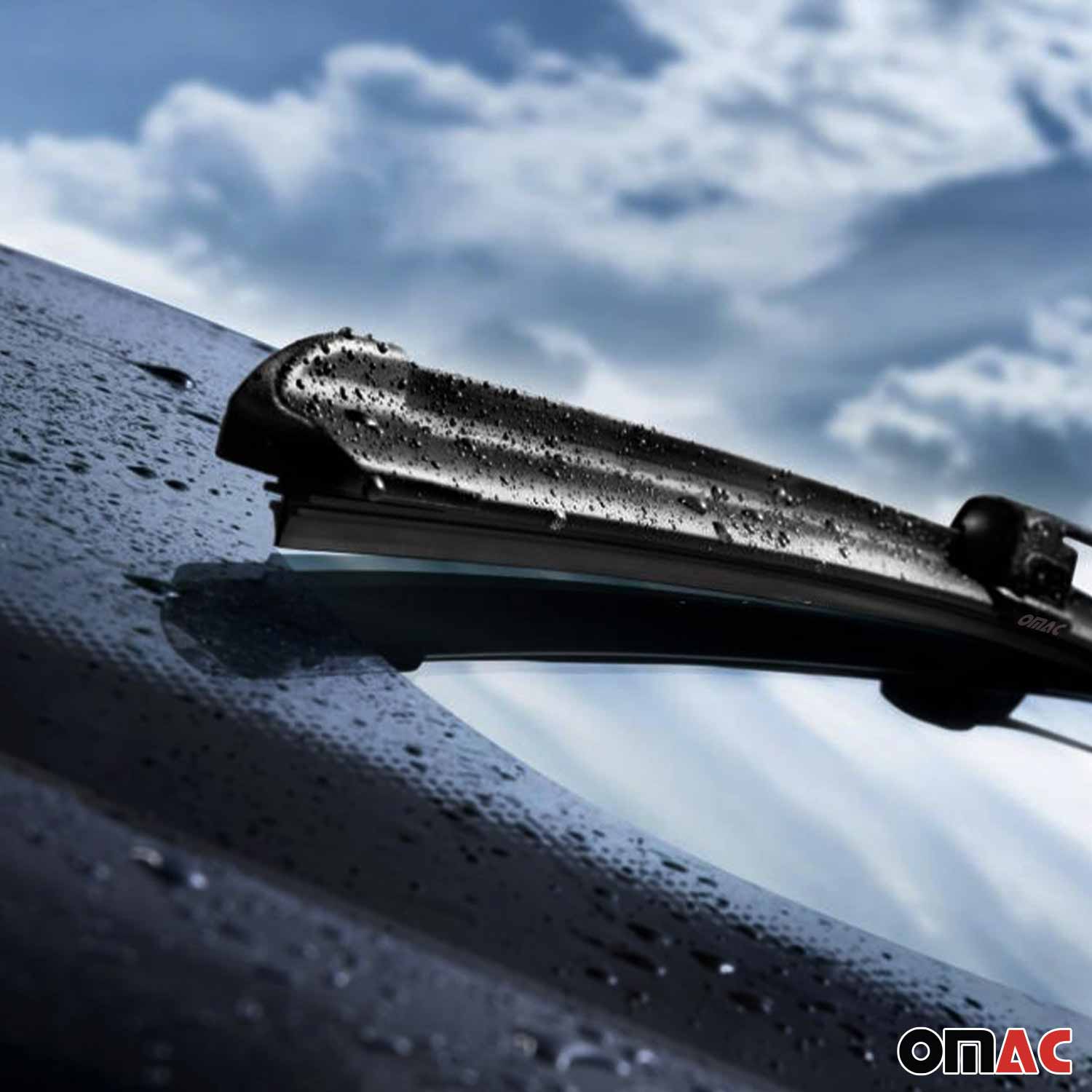 OMAC Universal Scheibenwischer 28" 700mm Wischerblätter Vorne Schwarz Naturgummi