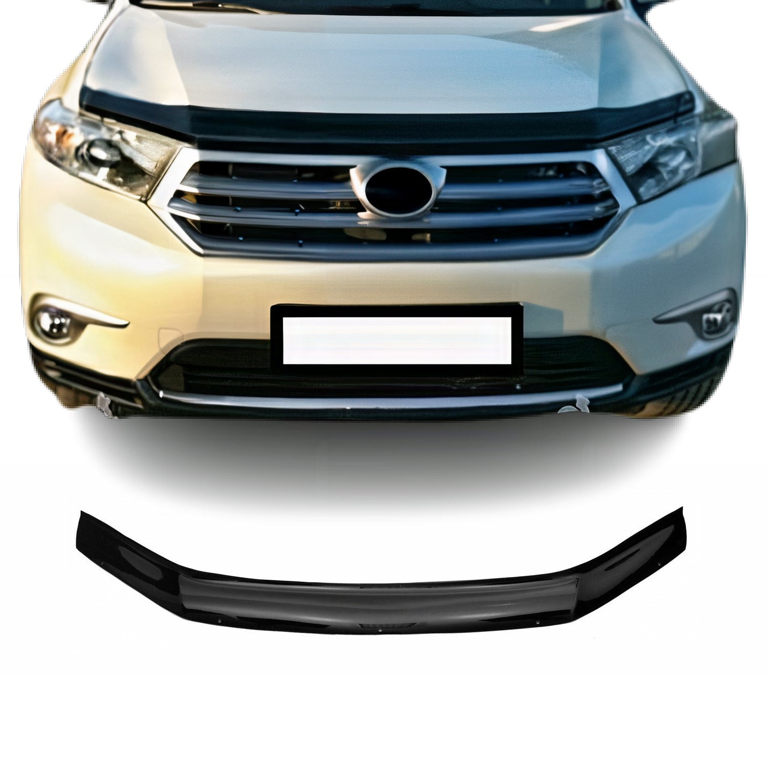 Motorhaube Deflektor Insektenschutz für Toyota Highlander 2010-2013 Dunkel