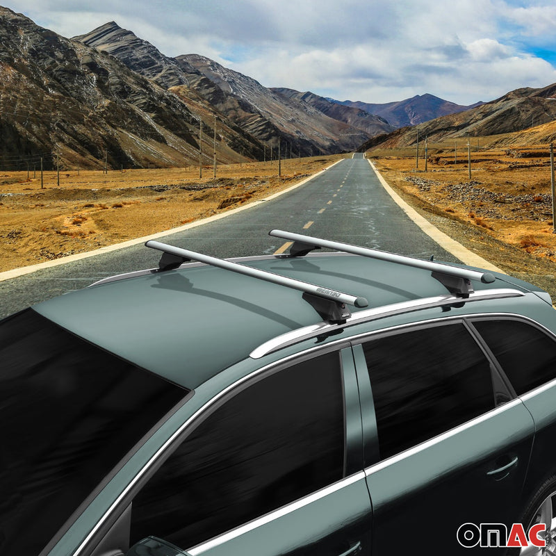 Menabo Dachträger für Mitsubishi Outlander PHEV 2014-2018 Aluminium Grau