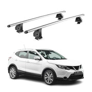 Alu Dachträger für Nissan Qashqai J11 2014-2021 TÜV T-Nut 75 kg 2tlg Silber