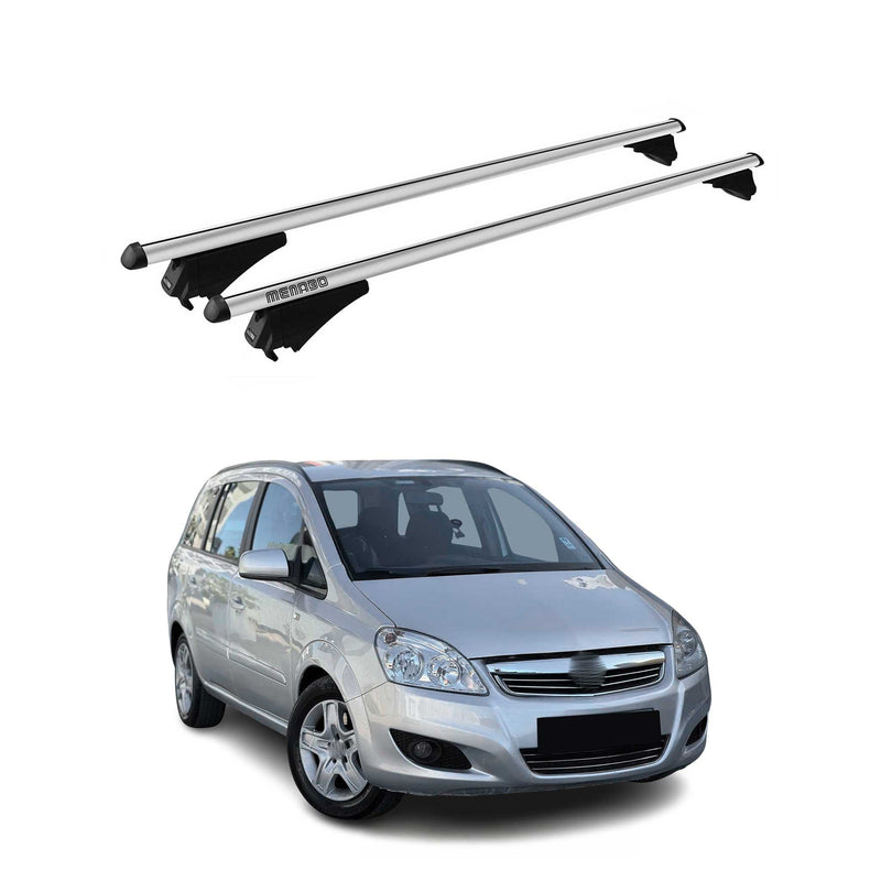 Menabo Dachträger Grundtäger für Opel Zafira B 2008-2011 FL 75kg Alu Silber 2x