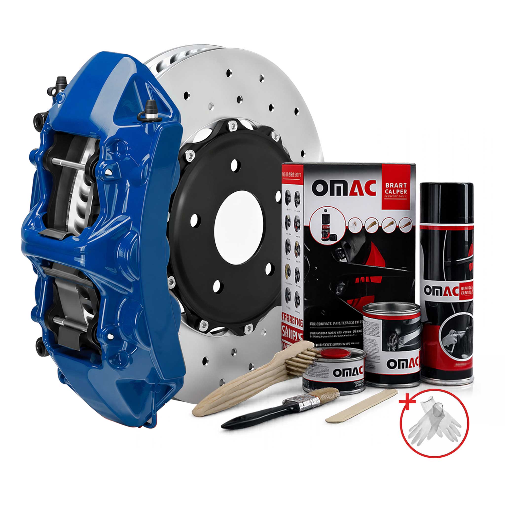 OMAC Bremssattellack Bremssattelfarbe Hawaii Blau Auto Lack Set Tuning