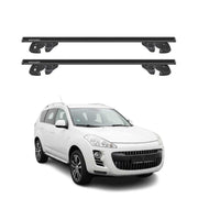 Dachträger Grundtäger für Peugeot 4007 2007-2012 Aluminium 90kg TÜV Schwarz 2tlg