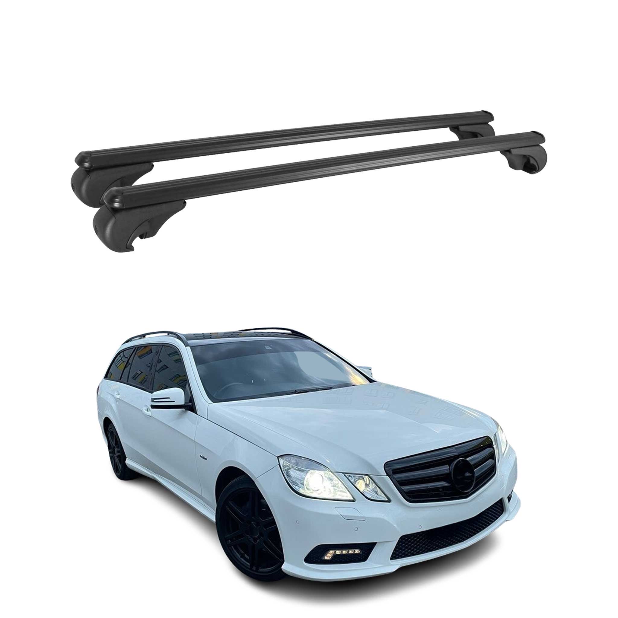 Dachträger für Mercedes E Klasse S212 Kombi 2009-2016 Gepäckträger Alu Schwarz