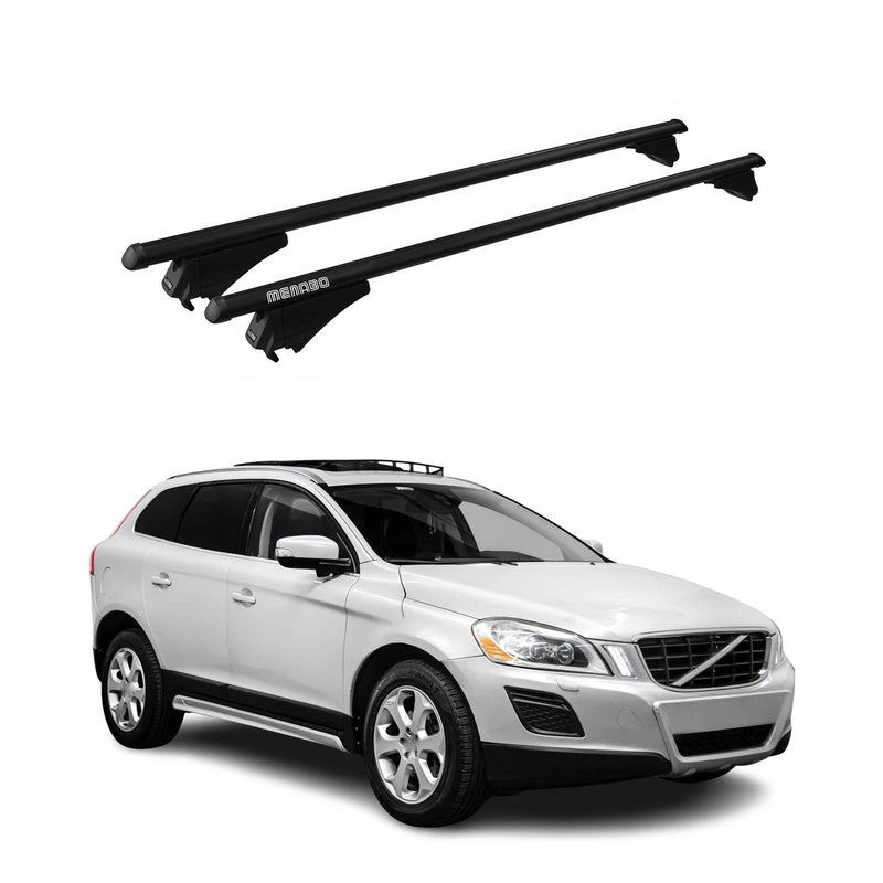Menabo Dachträger Grundtäger für Volvo XC60 mk1 2008-2013 Pre-FL 75kg Schwarz 2x