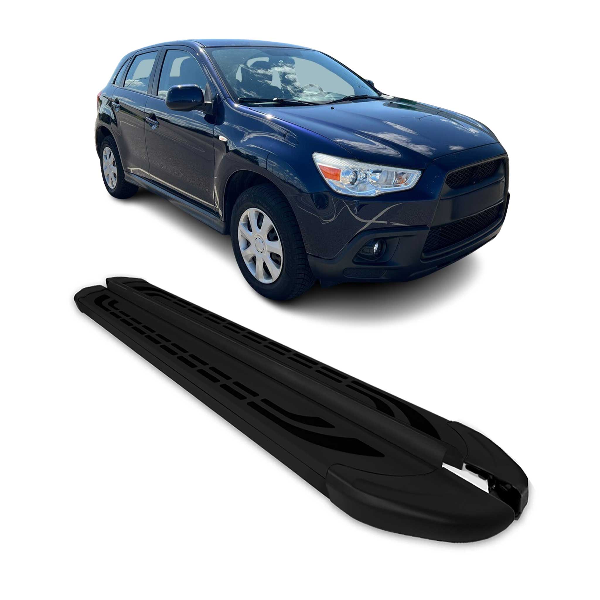 Trittbretter Seitenschweller für Mitsubishi ASX 2010-2022 Aluminium Schwarz 2x