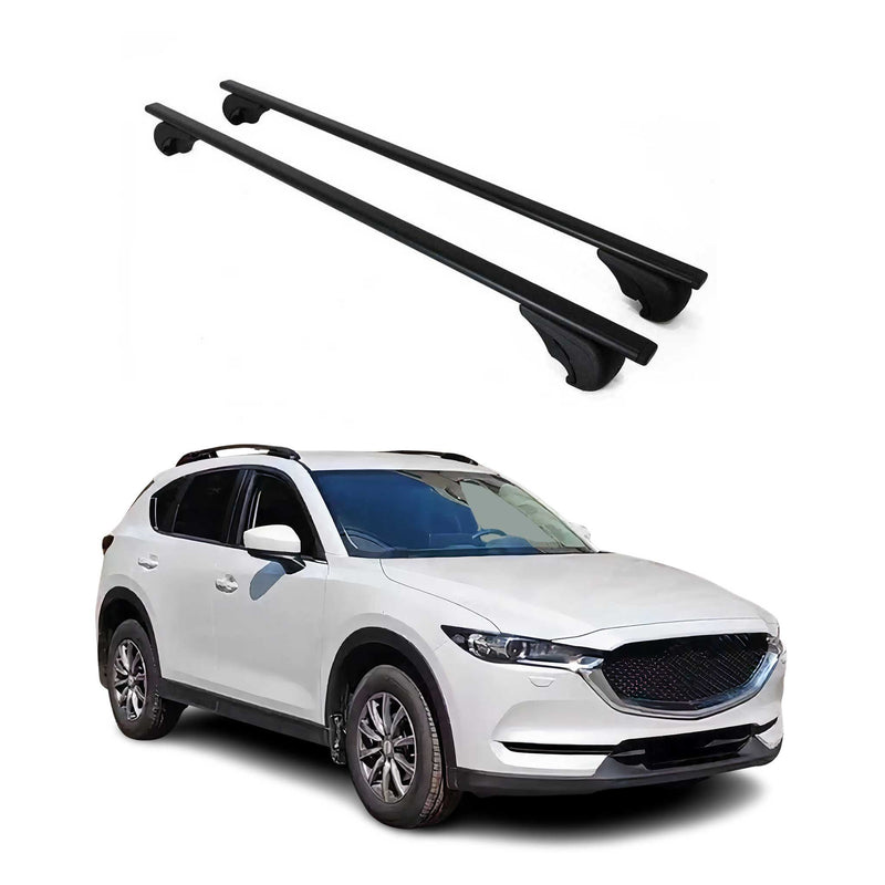 Dachträger Grundtäger für Mazda CX-5 2017-2025 75kg Metall Schwarz 2 tlg