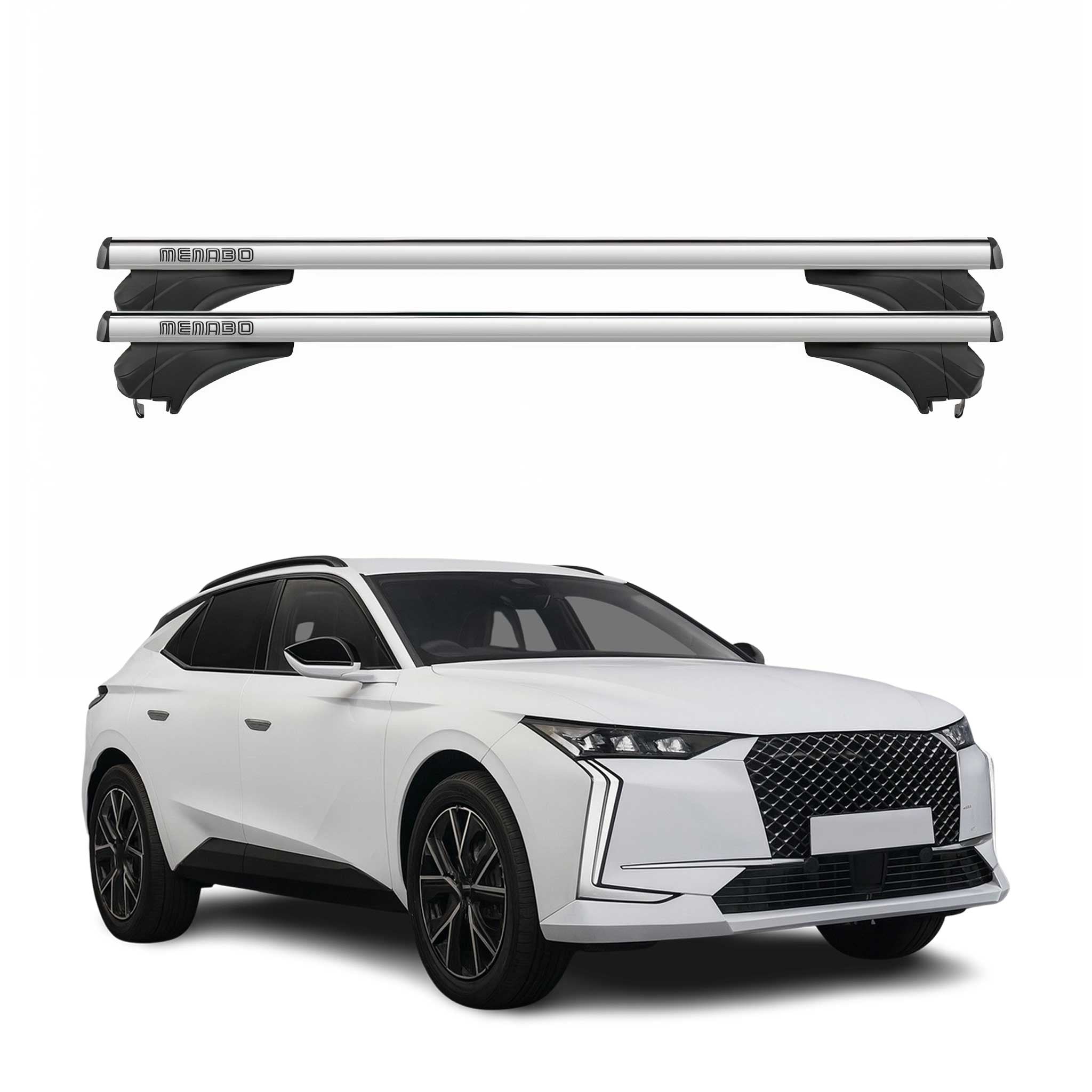 Menabo Dachträger Grundtäger für Ds 4 II 2021-2026 Aluminium Silber 2 tlg