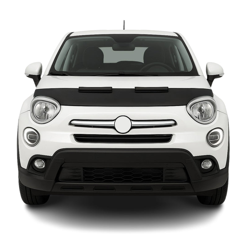 Haubenbra Steinschlagschutz Bonnet Bra für Fiat 500X 2015-2025 Schwarz Halb