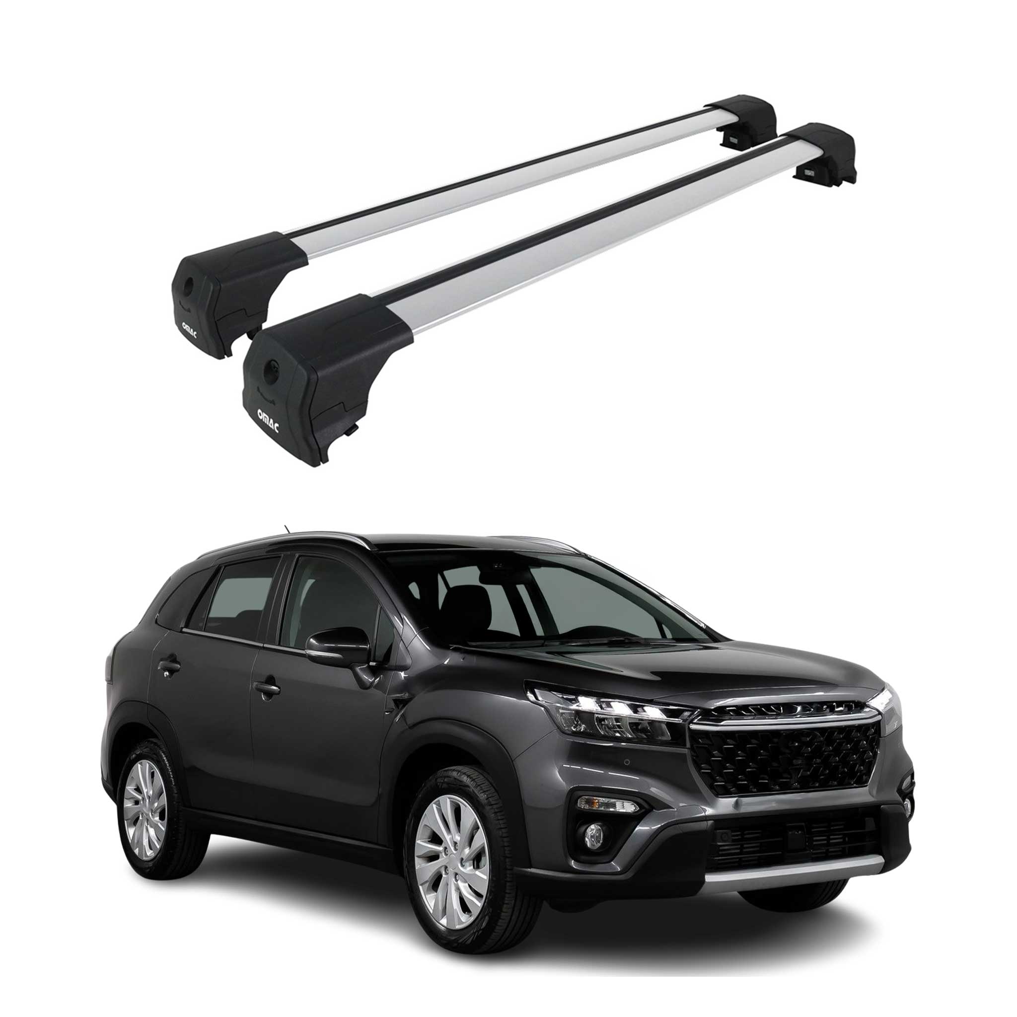 Dachträger Grundtäger für Suzuki SX4 S-Cross mk3 2021-2026 75kg Alu Silber 2 tlg