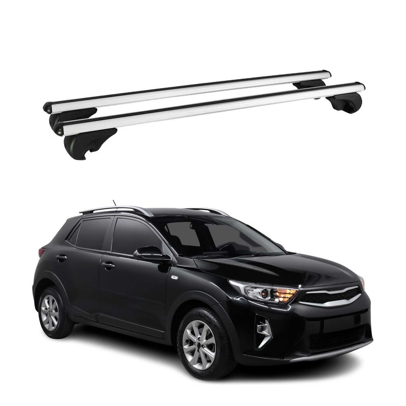 Dachträger Grundtäger für Kia Stonic 2017-2025 75kg Aluminium Silber 2 tlg