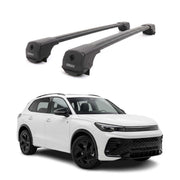 Dachträger Grundträger für VW Tiguan III 2024-2026 Aluminium 75kg Schwarz 2tlg