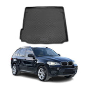Kofferraummatte Kofferraumwanne für BMW X5 E70 2007-2013 Gummi TPE Schwarz