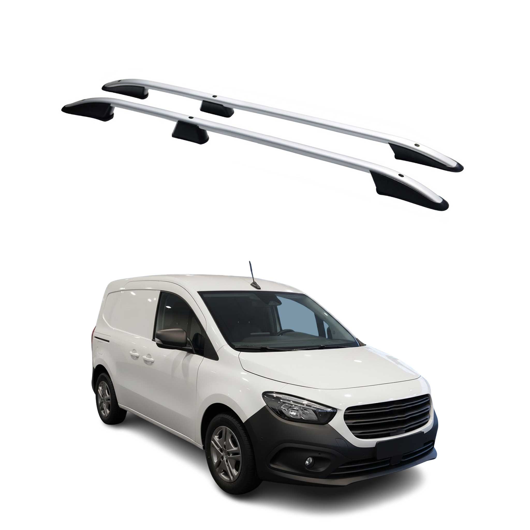 Dachträger Gepäkträger für Mercedes Citan W420 2021-2026 L1 Kurzer Silber Alu 2x