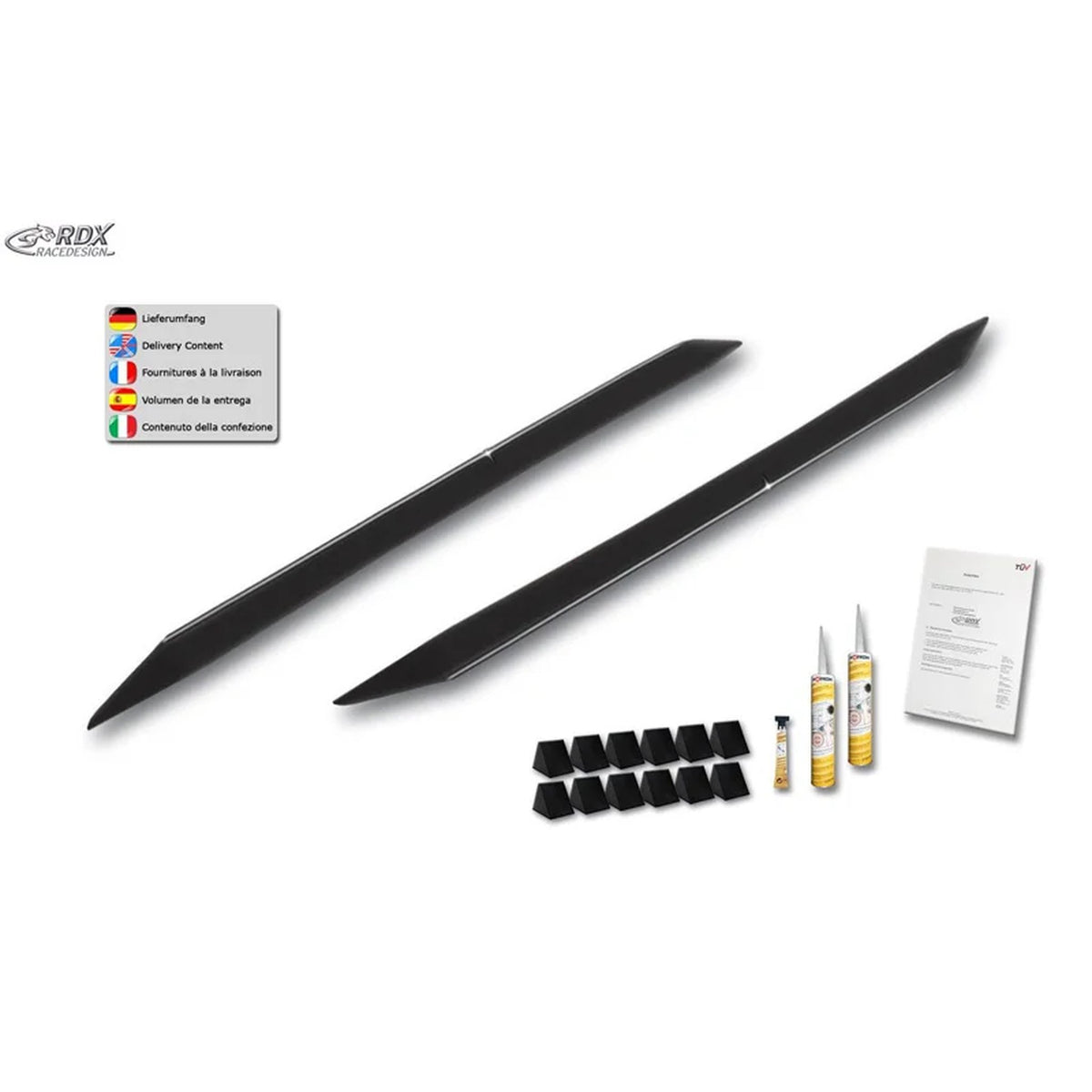 RDX Seitenschweller für Infinity Q50 2013- Slim ABS Schwarz 2er-Set TÜV