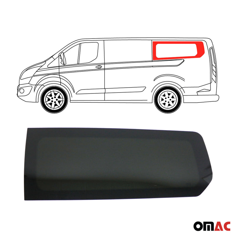 Seitenfenster Sicherheitsglas für Ford Transit Custom 2013-2024 Links L2 Schwarz