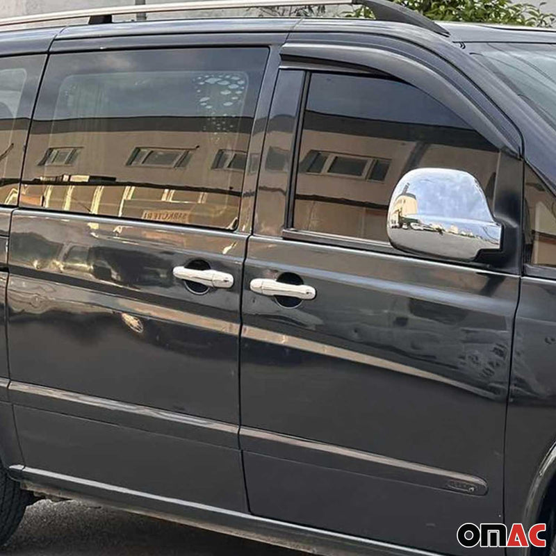 Türgriff Blenden für Mercedes Vito W639 2003-2014 4Tür 1Loch 8tlg Edelstahl Matt