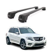 Dachträger für Mercedes GLK Klasse X204 2008-2015 Aluminium 75kg Schwarz 2tlg