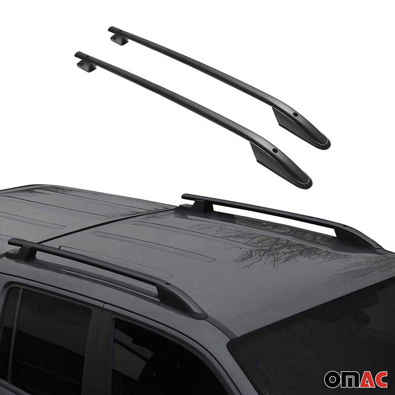 Aluminium Dachreling Querträger für Peugeot Partner Citroen Berlingo Schwarz