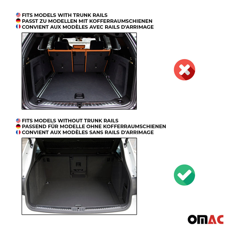 OMAC Fußmatten & Kofferraumwanne Set für BMW X5 F15 2013-2018 Gummi Schwarz 4x