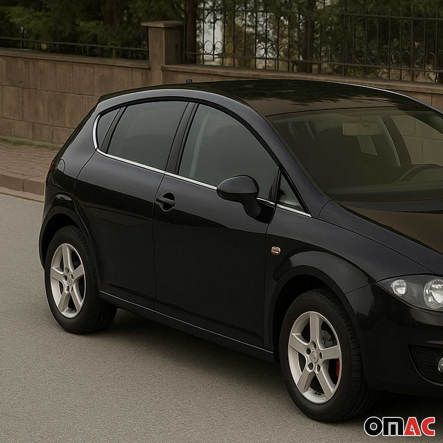 Fensterleisten Zierleisten für Seat Leon 2005-2012 5-Tr Edelstahl Chrom 8tlg